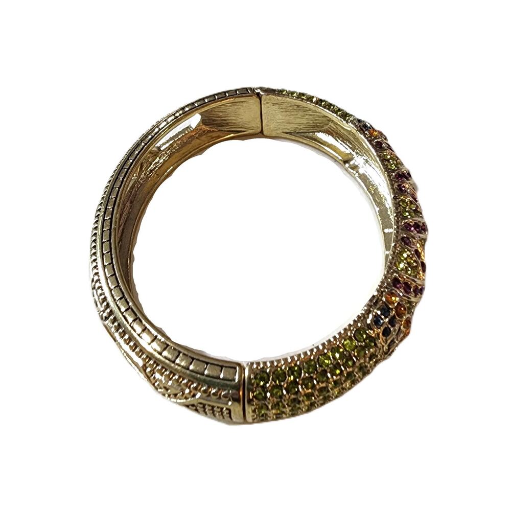 Heidi Daus Triple Play X-Ceptional Crystal Dome Bangle Bracelet - Picture 5 of 13